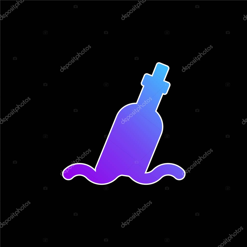 Bottle blue gradient vector icon