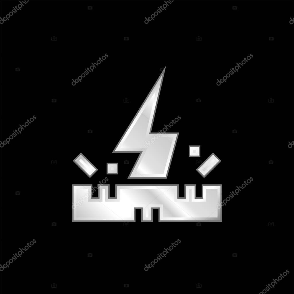 Antistatic Fabric silver plated metallic icon