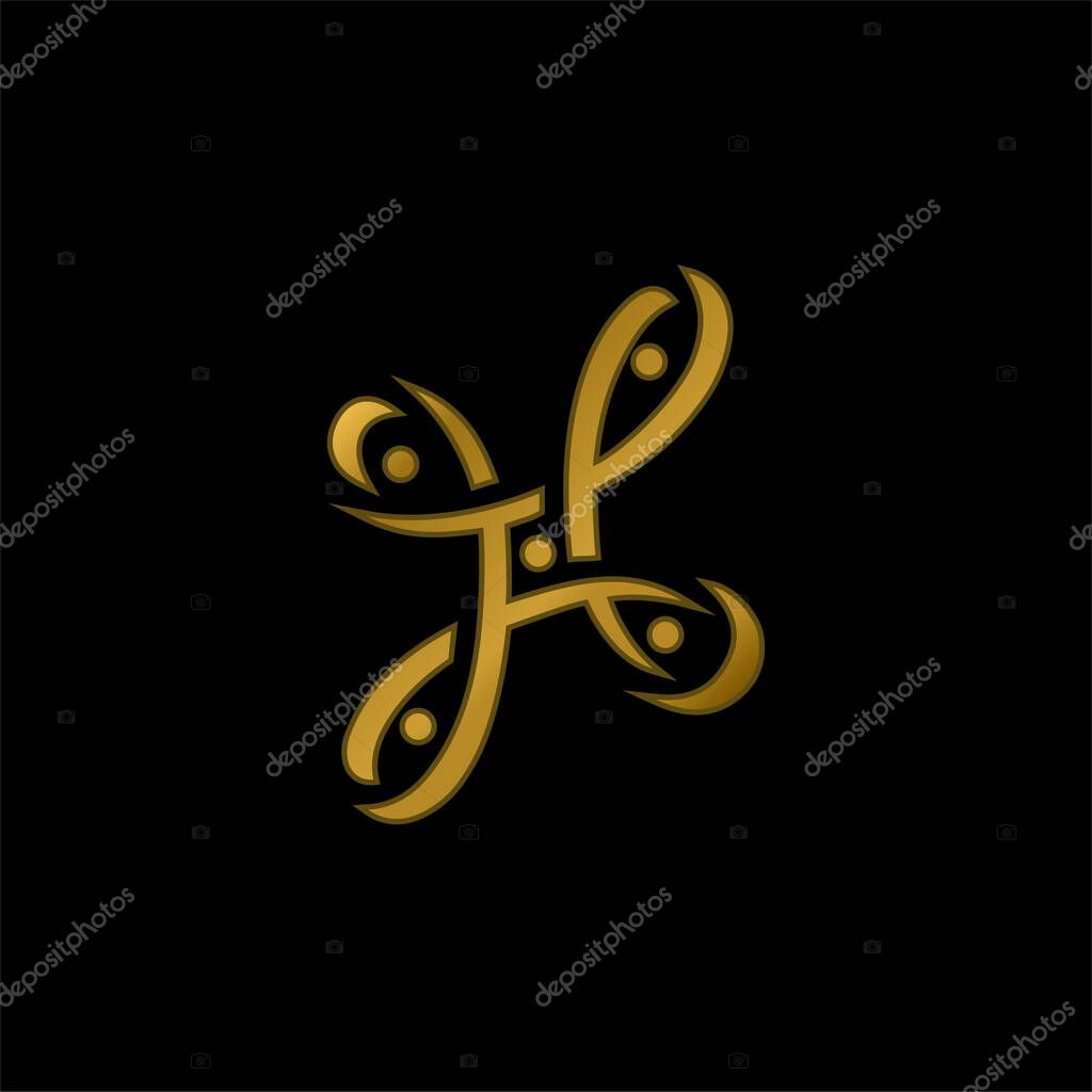 Bangalore Metro Logo gold plated metalic icon or logo vector