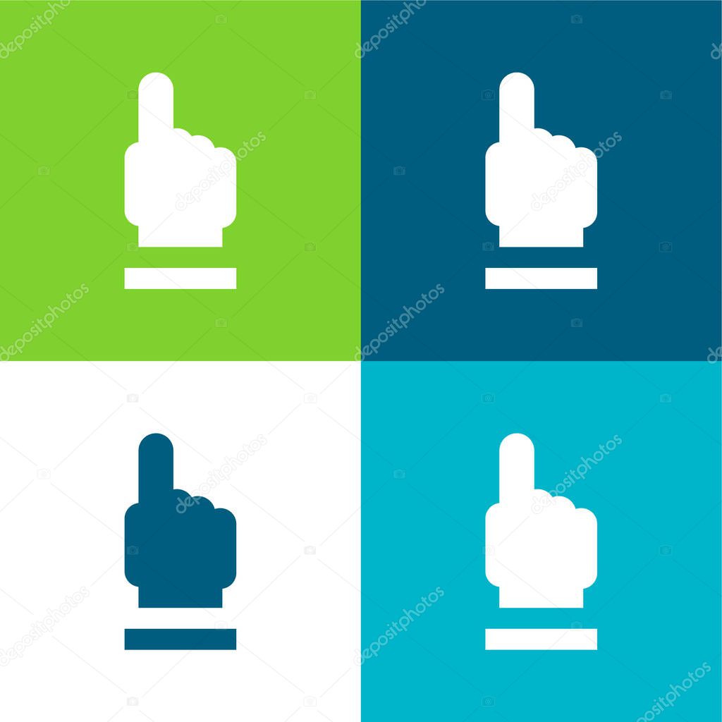 Ask Flat four color minimal icon set
