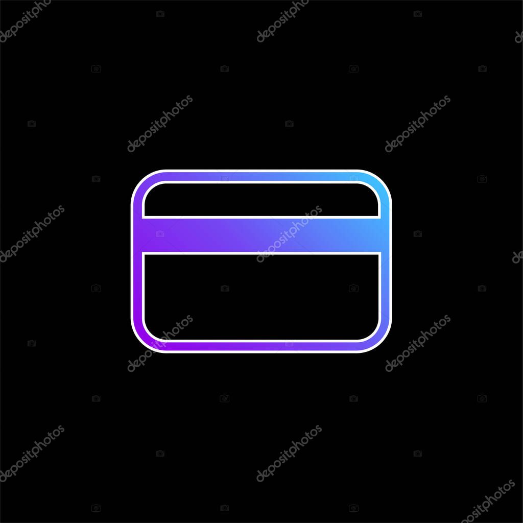 Big Credit Card blue gradient vector icon
