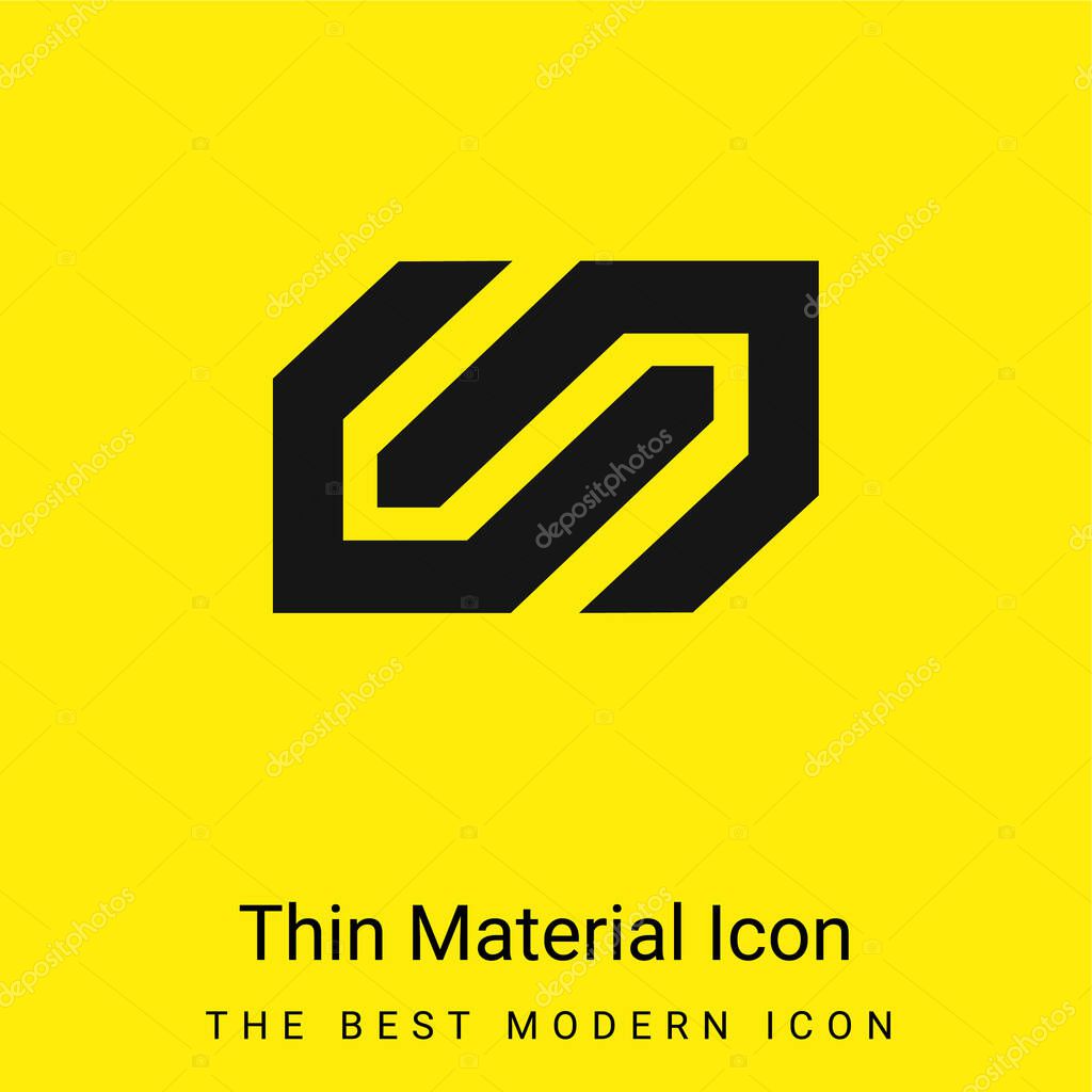 Barcelona Metro Logo minimal bright yellow material icon