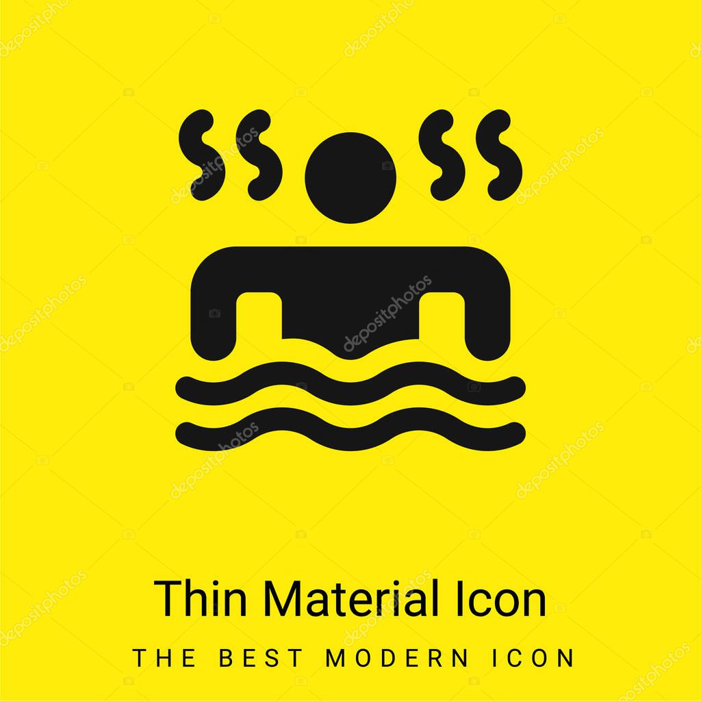 Bath minimal bright yellow material icon