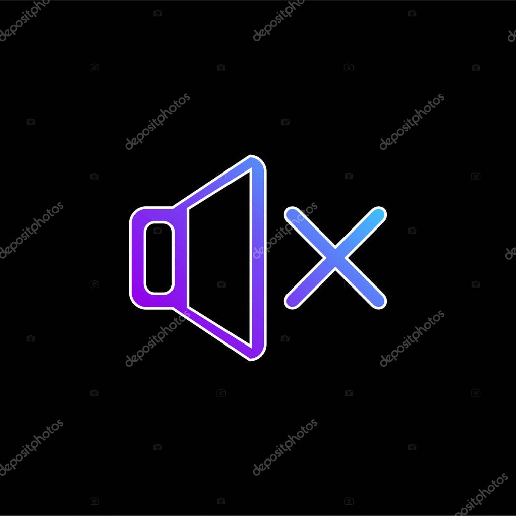 Audio Tool In Silence blue gradient vector icon