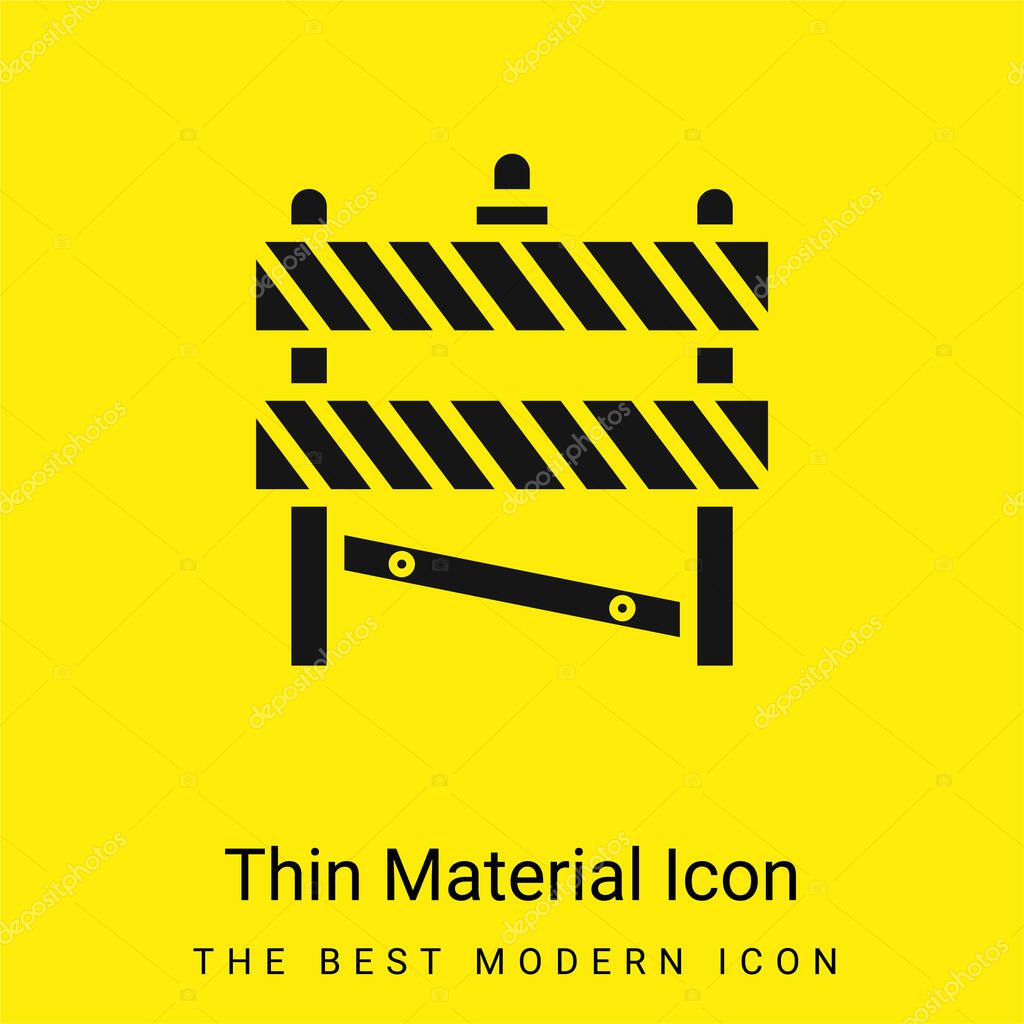 Barrier minimal bright yellow material icon