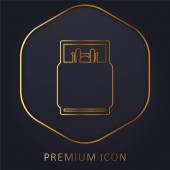 Ágynemű arany vonal prémium logó vagy ikon