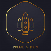 Apolo Project golden line premium logo or icon