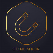 Attraction golden line premium logo or icon