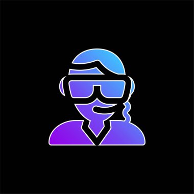 Bodyguard mavi gradyan vektör simgesi