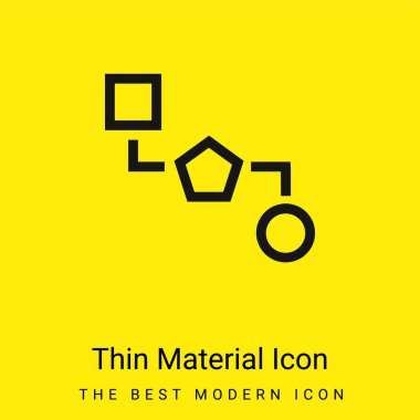 Üç Şeklin Şemasını Bloklar Asgari parlak sarı malzeme simgesi