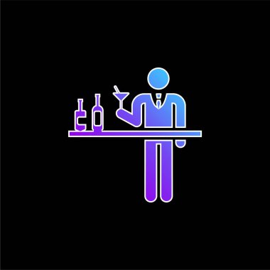 Barmen mavi gradyan vektör simgesi