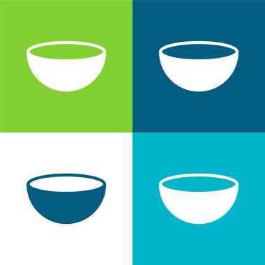 Bowl Düz 4 renk en küçük simge kümesi