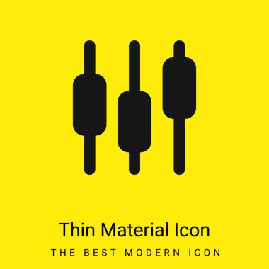 Box Plot minimal bright yellow material icon clipart