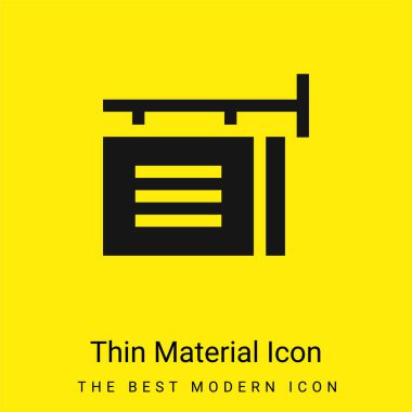 Reklam minimumu parlak sarı malzeme simgesi