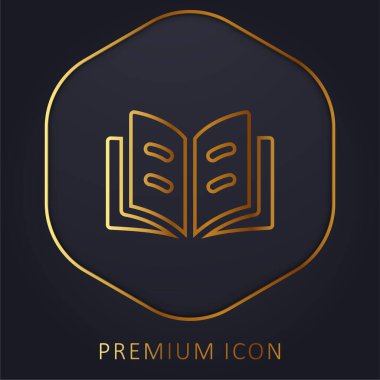 Altın satır premium logosu ya da simgesi