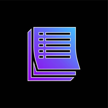 Gündem mavi gradyan vektör simgesi