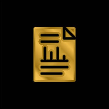 Analitik altın kaplama metalik simge veya logo vektörü