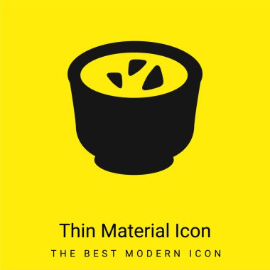 Suşi için soslu kase. En az sarı malzeme simgesi.