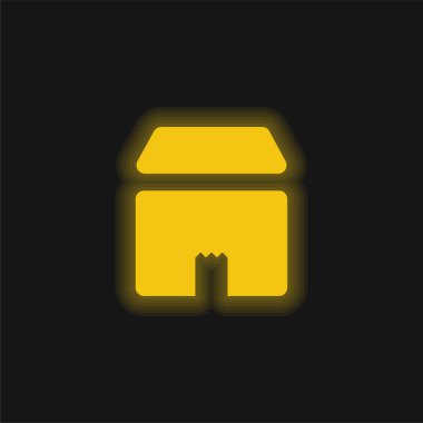 Kutu sarısı parlak neon simgesi