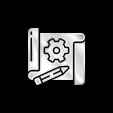 Mimari gümüş kaplama metalik simge