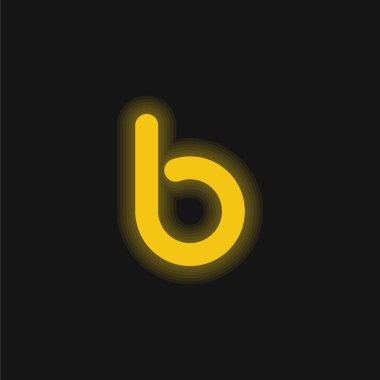 Bebo Büyük Logo sarı parlak neon simgesi