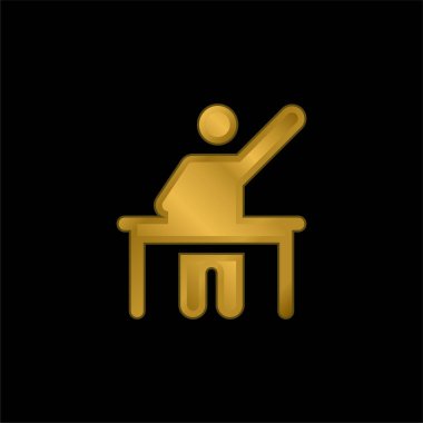 Altın kaplama metalik simge ya da logo vektörü soruluyor