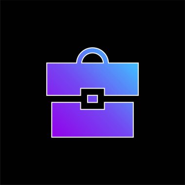 Evrak çantası mavi gradyan vektör simgesi