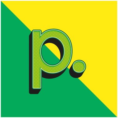 Belarus Ruble Para Birimi Sembolü Yeşil ve Sarı Modern 3d vektör simgesi logosu