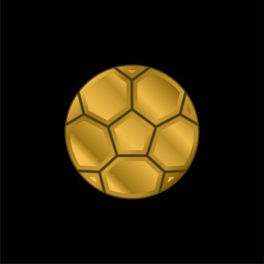 Top altın kaplama metalik simge veya logo vektörü
