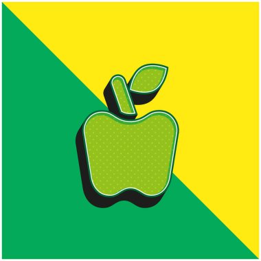 Apple Green ve sarı modern 3d vektör simgesi logosu