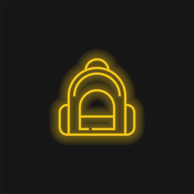 Sırt çantası sarı parlak neon simgesi