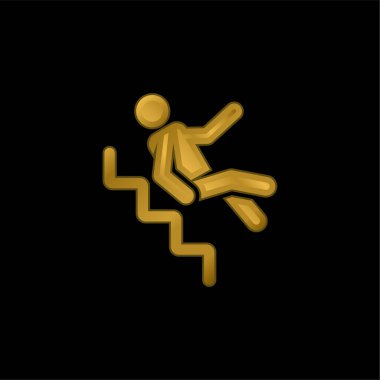 Kazara altın kaplama metalik simge veya logo vektörü