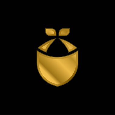 Bandana altın kaplama metalik simge veya logo vektörü
