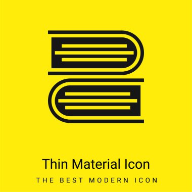 Kitaplar asgari düzeyde parlak sarı malzeme simgesi