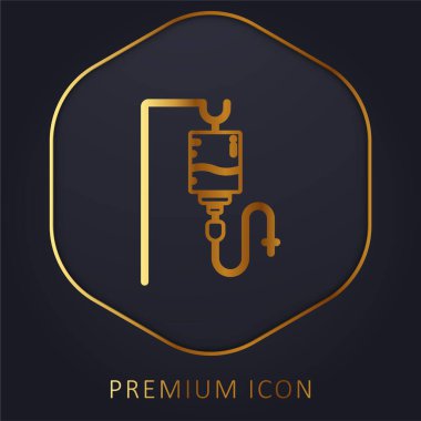 Kan altın çizgisi logosu veya simgesi