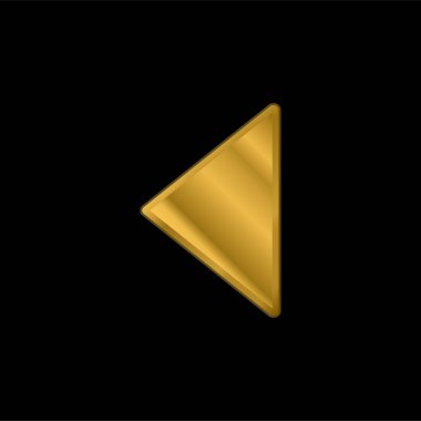 Arkaya Doldurulmuş Arrow altın kaplama metalik simge veya logo vektörü