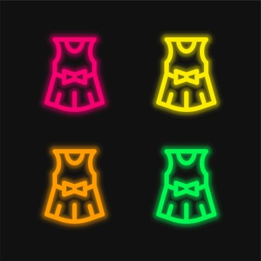 Bebek Elbisesi Parlayan neon taşıyıcı simgesi