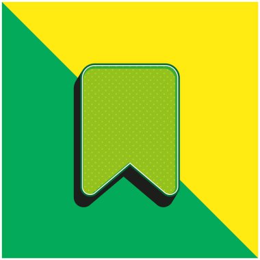 Yer imi Yeşil ve sarı modern 3d vektör simgesi logosu