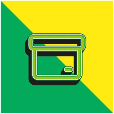 Taslak Kutu Yeşil ve Sarı 3D vektör logosunu arşivle