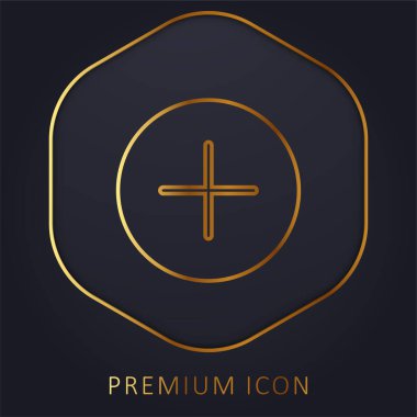 Altın çizgi premium logo veya simge ekle