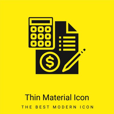 Muhasebe minimal parlak madde simgesi