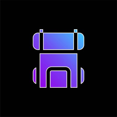 Sırt çantası mavi gradyan vektör simgesi