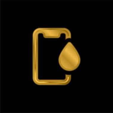 Uygulama altın kaplama metalik simge veya logo vektörü