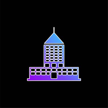 Büyük Bina mavi eğimli vektör simgesi