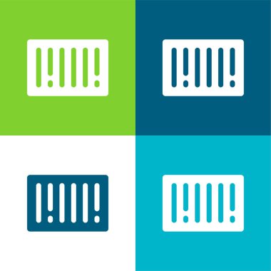 Barkod Düz 4 renk en küçük simge kümesi