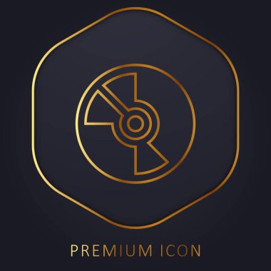 Büyük DVD altın çizgi premium logosu veya simgesi