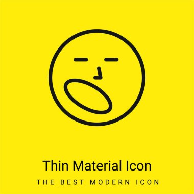 Boring minimal bright yellow material icon clipart