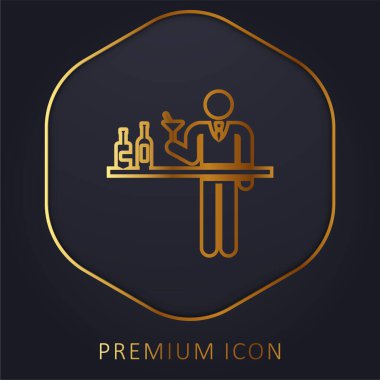Barmen altın çizgisi logosu veya simgesi