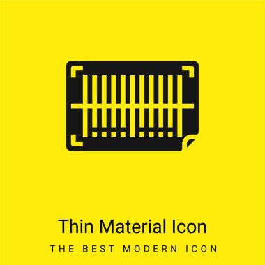 Barcode minimal bright yellow material icon clipart