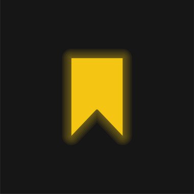 Yer imleri sarı parlak neon simgesi